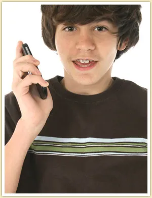 Teenage Boy Wearing Braces