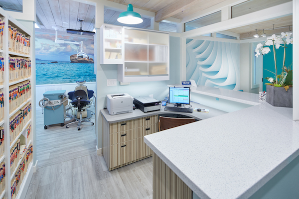 view of the front desk